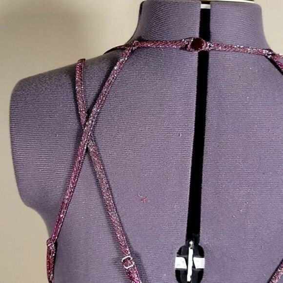 Sequin Hearts Pink Shimmery Fit&Flare Dress Sz 13 - Picture 7 of 14